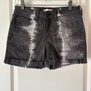 Women's Black Tie-Dye Shorts